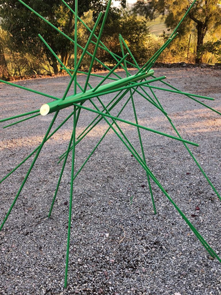 Palafritta, Palafritta verde. 2019
Legno dipinto e ottone